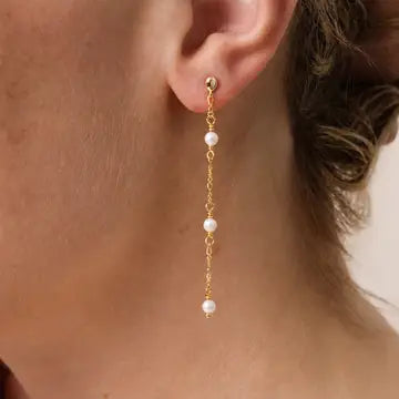 Gemstone Chain Drop Earring