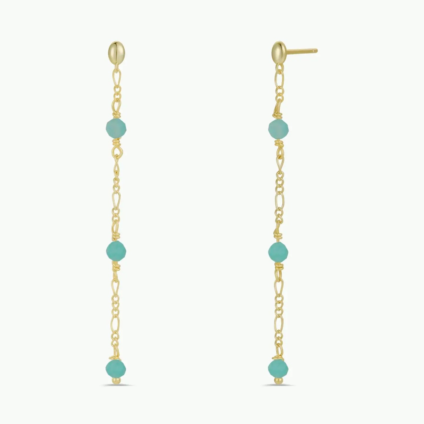 Gemstone Chain Drop Earring