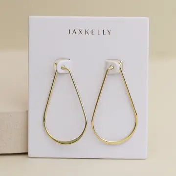 Gold Long Oval Hoop