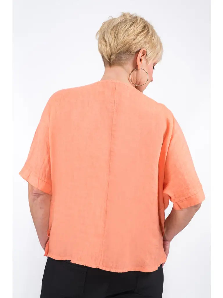Gina Bottom Darted Linen Top