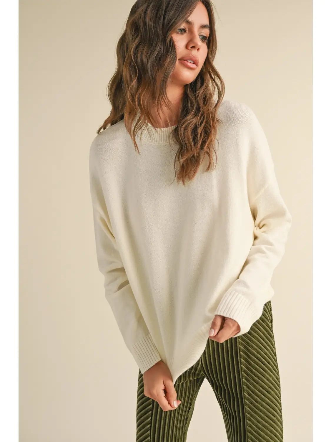 Striped Pattern Sweater Top