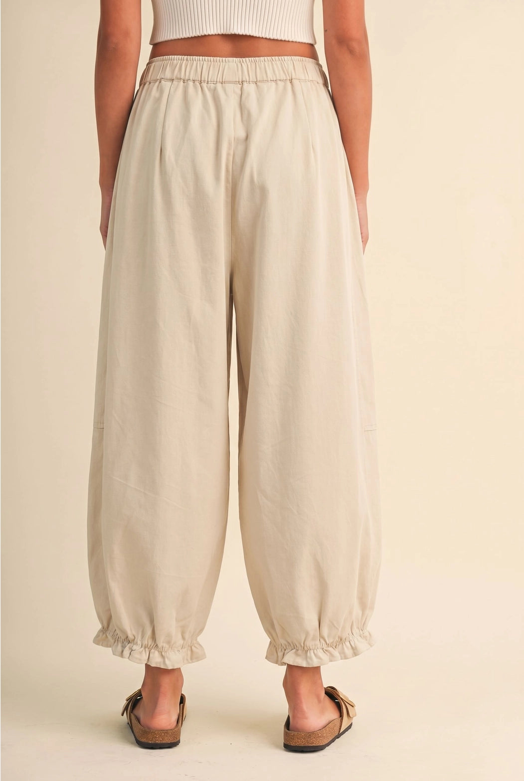 Elastic Waist Balloon Pants