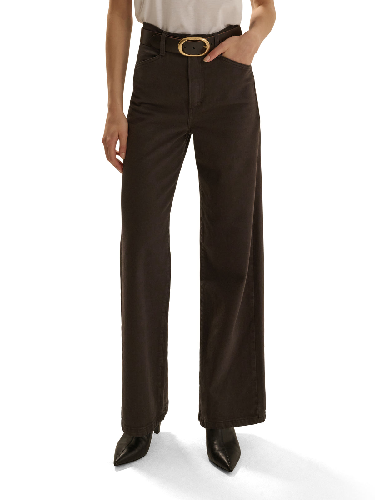 The Mischa Wide Leg Ankle Jeans