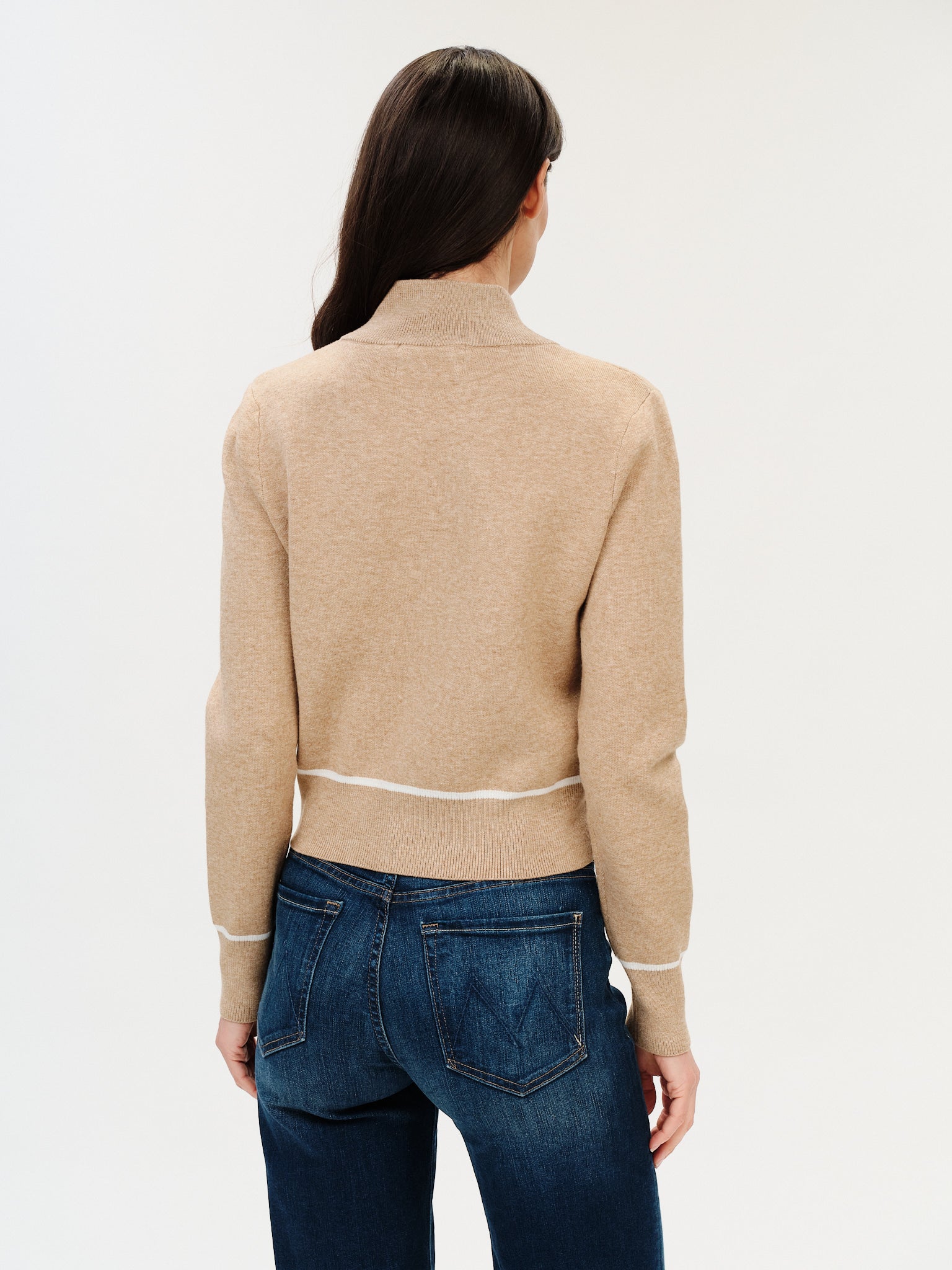Solene Zip Up Sweater Top