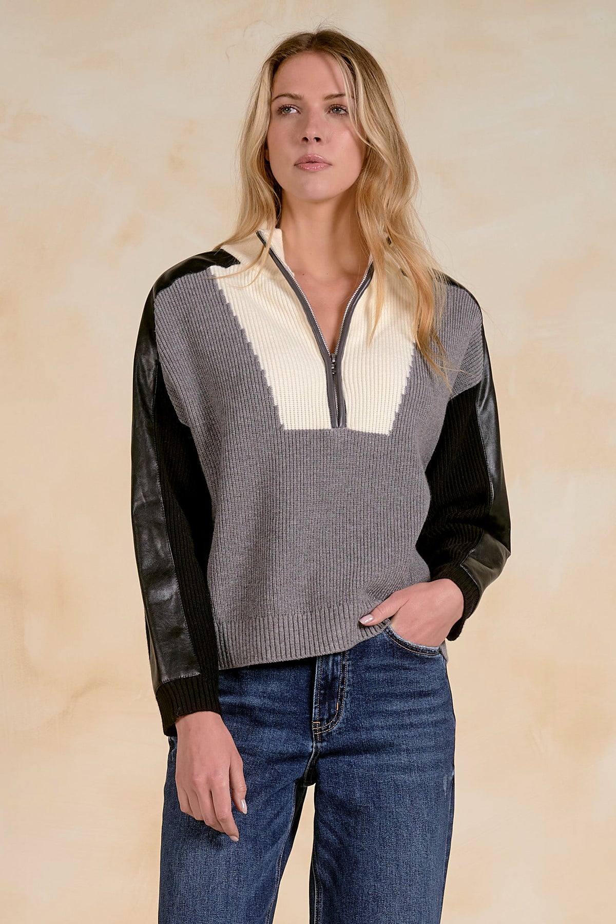 The Aspen Mixed Media Sweater