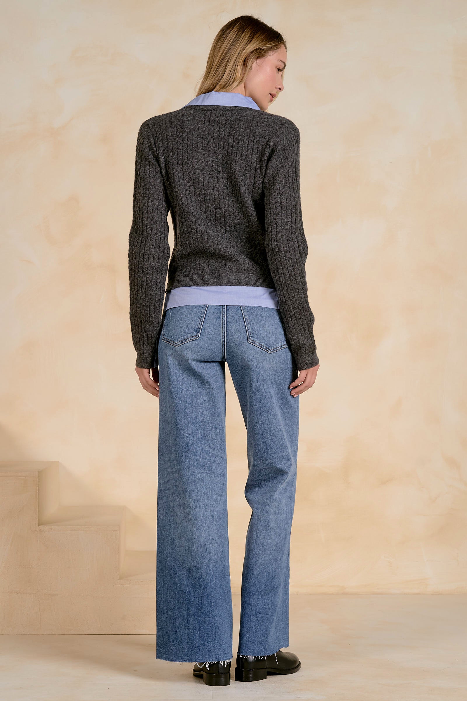 Collared Sweater Cardigan